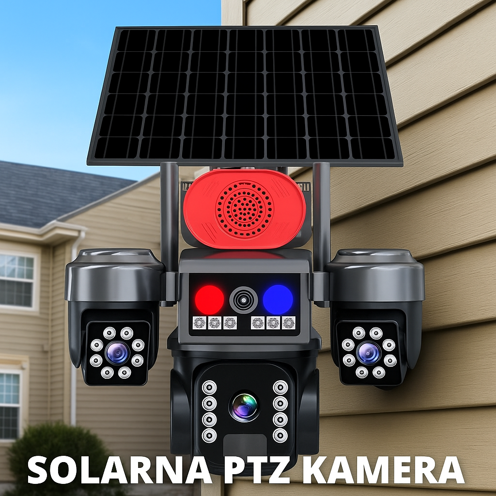 Solarna PTZ Kamera sa tri sočiva