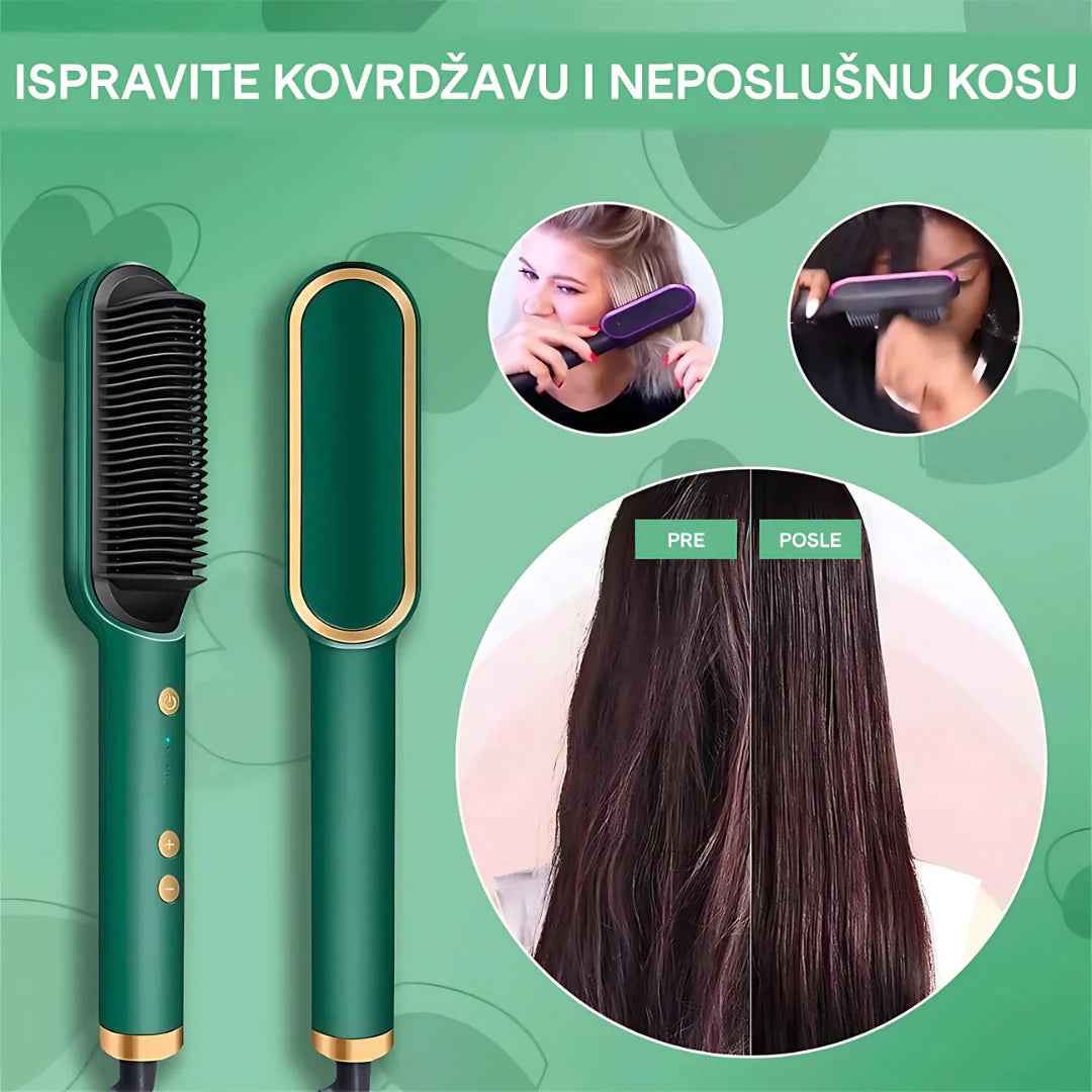 Četka i Pegla za Ravnu Kosu