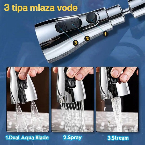 Nastavak za slavinu sa 3 režima mlaza