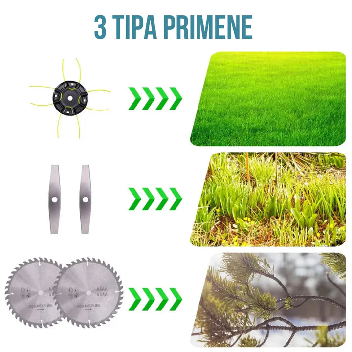 Aku trimer za travu sa 2 baterije